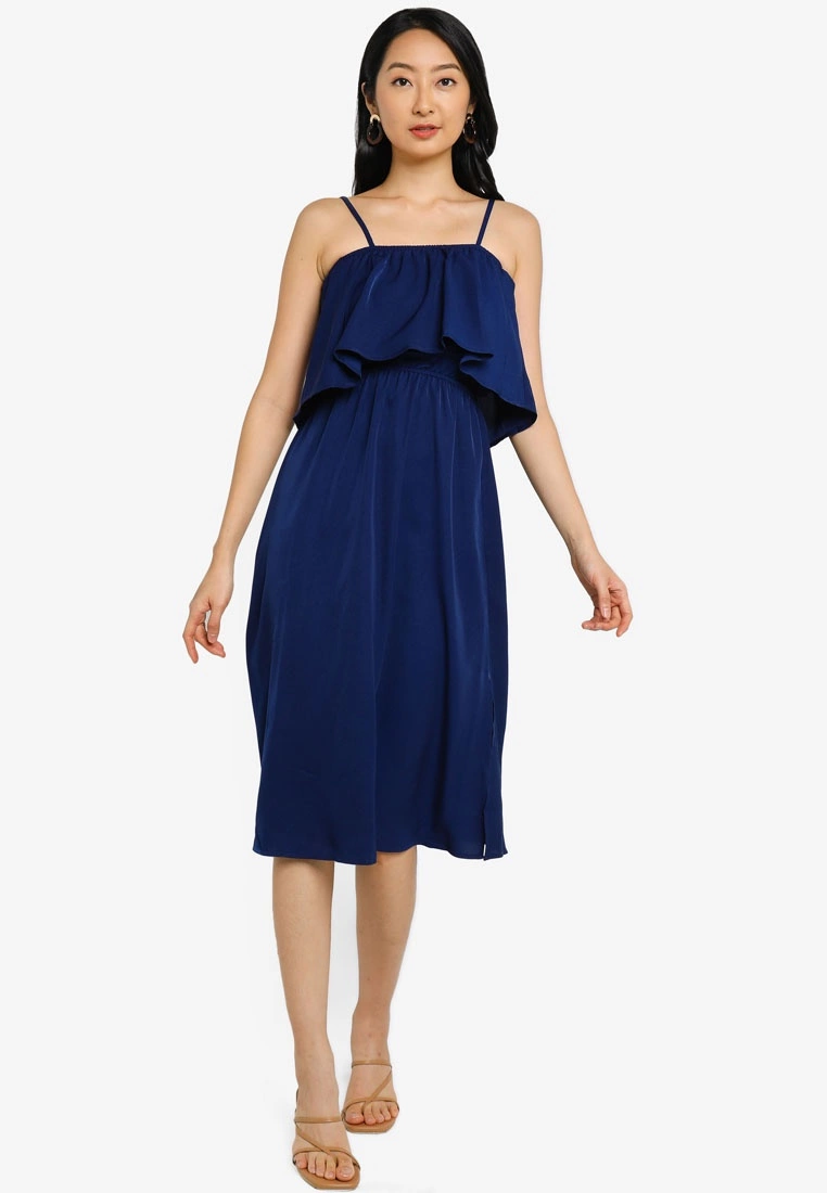 ZALORA BASICS Strapless Popover Midi Dress - Billede 4