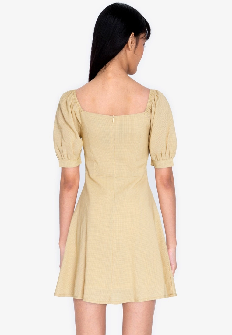 ZALORA BASICS Gathered Front Puff Sleeve Dress - Billede 2