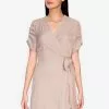 ZALORA BASICS Short Sleeves Wrap Dress