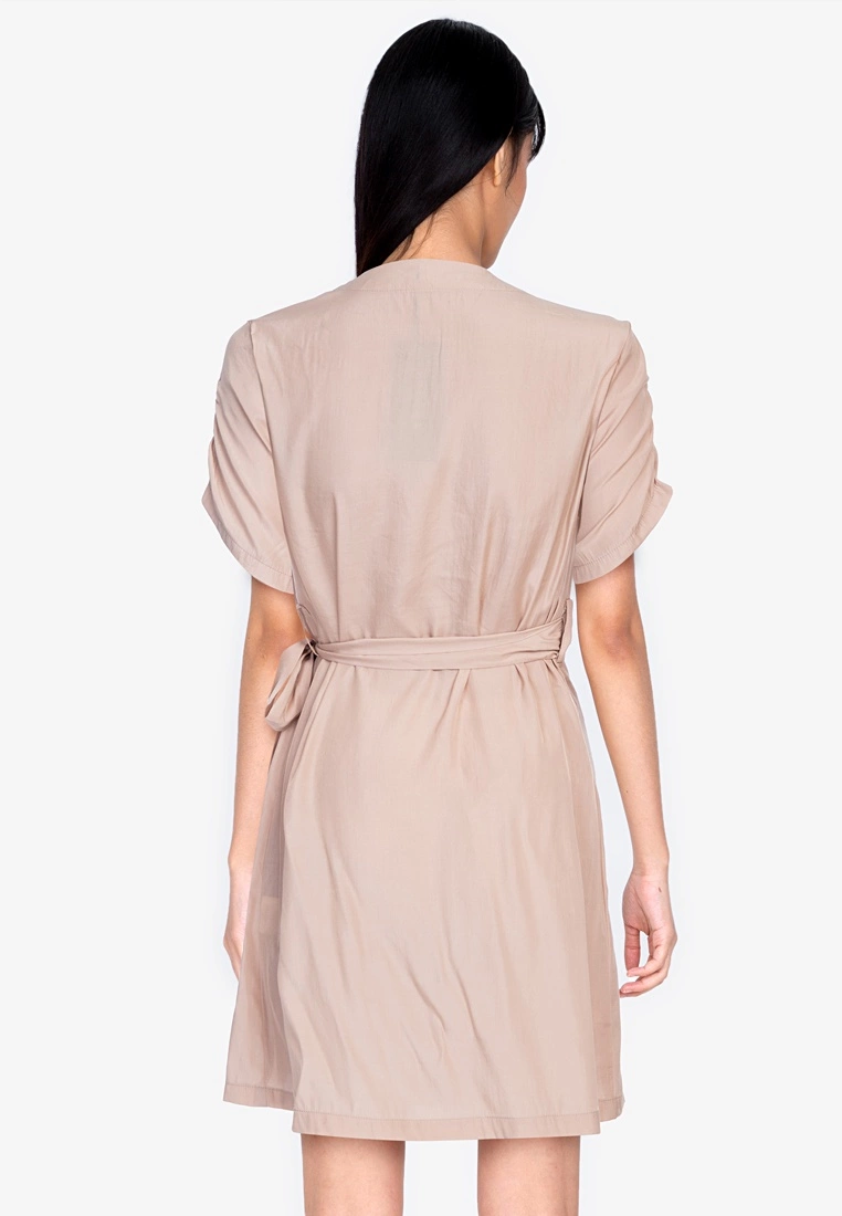 ZALORA BASICS Short Sleeves Wrap Dress - Billede 2