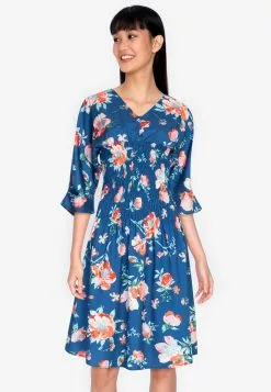 ZALORA BASICS Smoked Waist Dolman Sleeves Dress