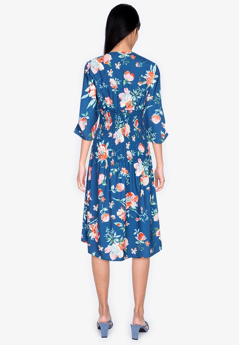 ZALORA BASICS Smoked Waist Dolman Sleeves Dress - Billede 2