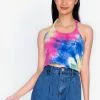 ZALORA BASICS Tie Dye Halter Crop Top