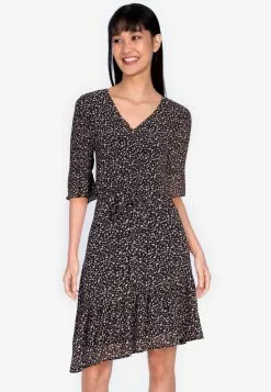 ZALORA BASICS Assymetric Drop Waist Mini Dress