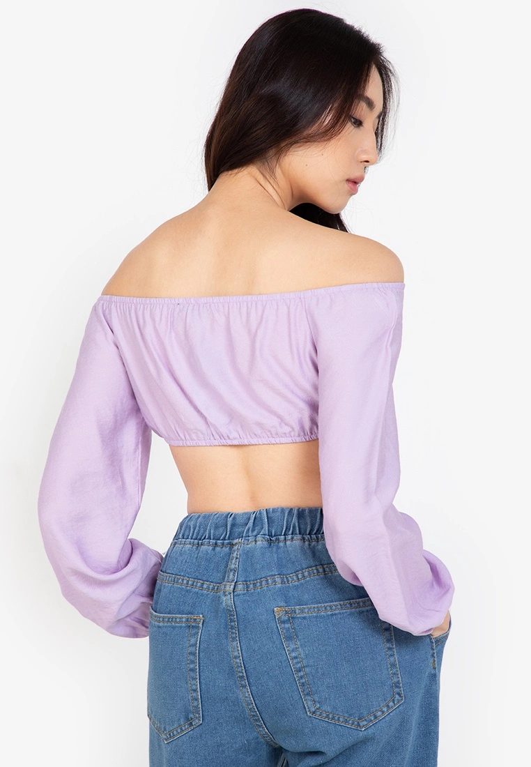 ZALORA BASICS Off Shoulder Cropped Top - Billede 2