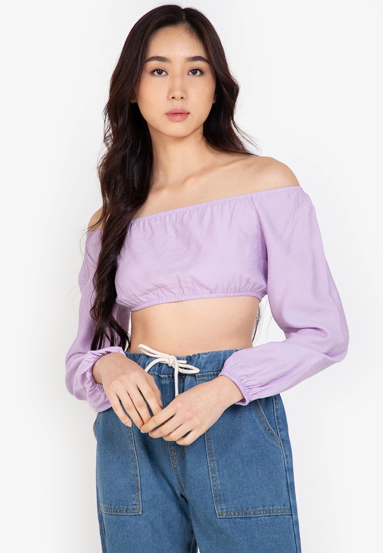 ZALORA BASICS Off Shoulder Cropped Top - Billede 3