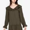 ZALORA BASICS Ruffle Detail Babydoll Dress