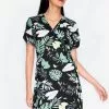 ZALORA BASICS Ruched Sleeves Midi Wrap Dress