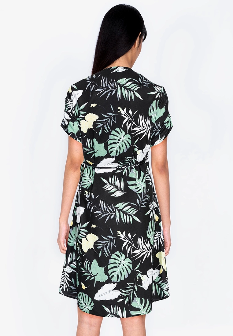 ZALORA BASICS Ruched Sleeves Midi Wrap Dress - Billede 2