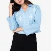 ZALORA BASICS Embroidered Long Sleeve Shirt