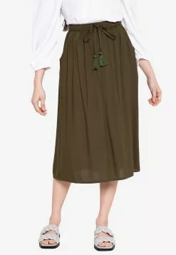 ZALORA BASICS Drawstring Midi Skirt