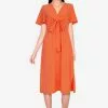 ZALORA BASICS Tie Detail Fit and Flare Dress