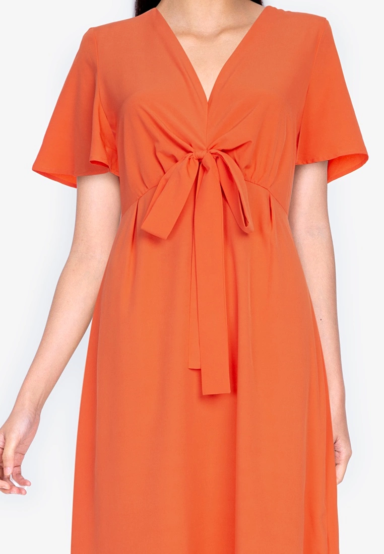 ZALORA BASICS Tie Detail Fit and Flare Dress - Billede 3