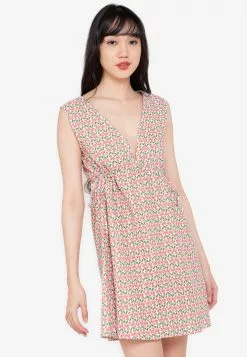 ZALORA BASICS V Neck Tie Back Dress