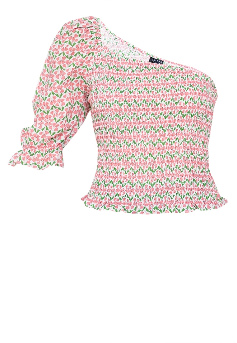 ZALORA BASICS Shirred Bodice One Shoulder Top - Billede 5