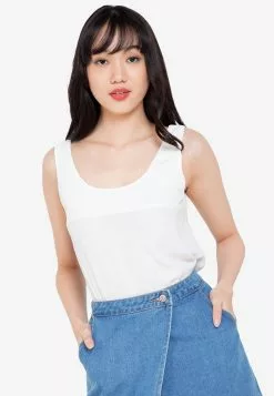 ZALORA BASICS Scoop Neck Tank Top