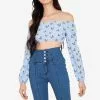 ZALORA BASICS Off Shoulder Cropped Top