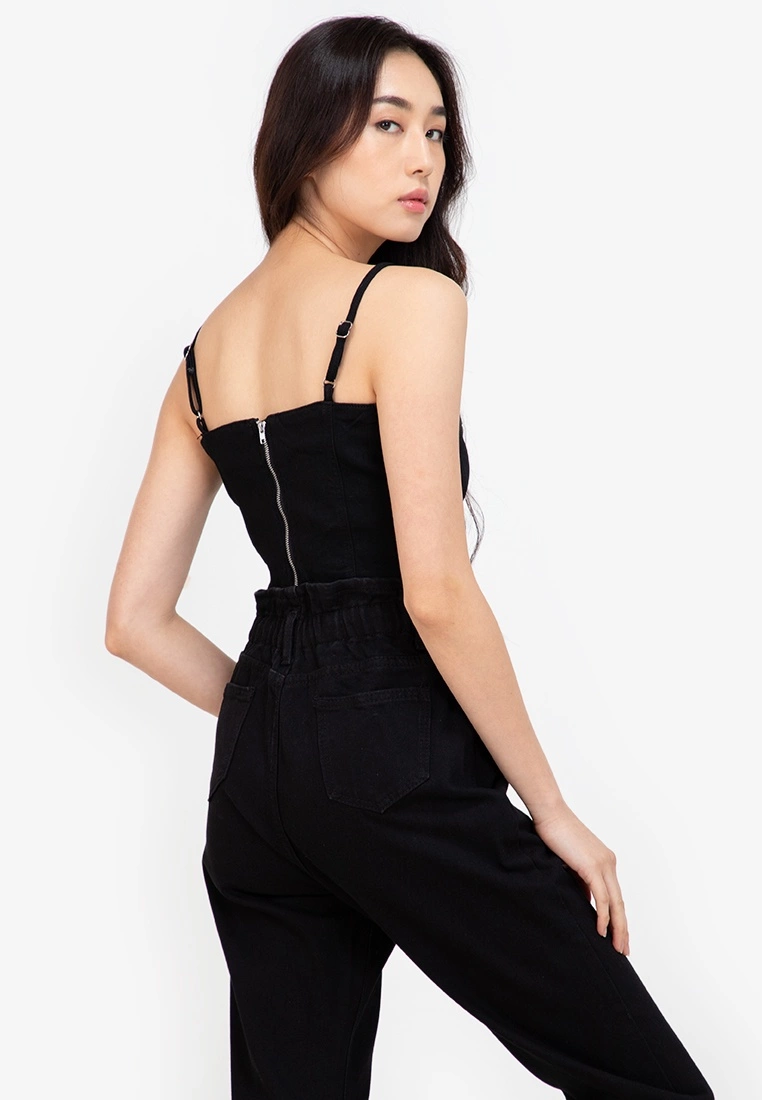 ZALORA BASICS Denim Corset Crop Top - Billede 2