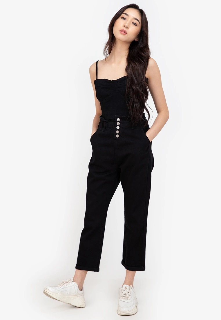ZALORA BASICS Denim Corset Crop Top - Billede 4
