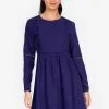 ZALORA BASICS Long Sleeve Embroidered Dress