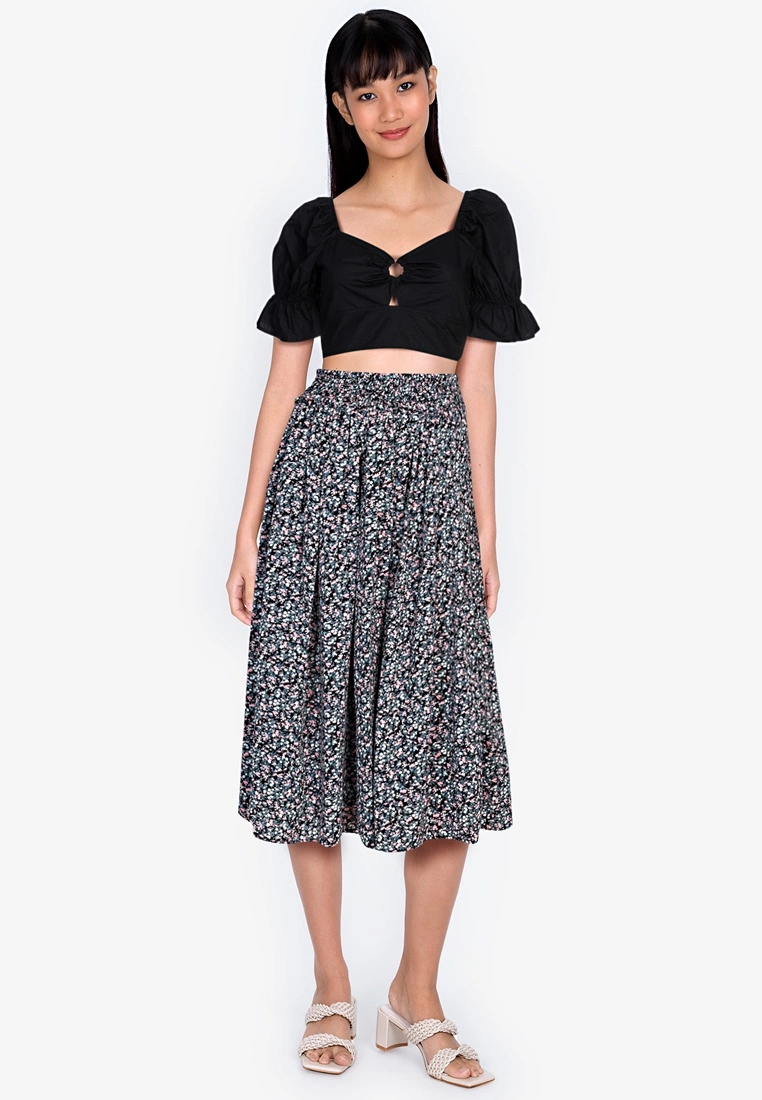 ZALORA BASICS O-Ring Detail Short Sleeve Crop Top - Billede 4