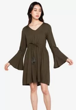 ZALORA BASICS Back Keyhole Tunic Dress