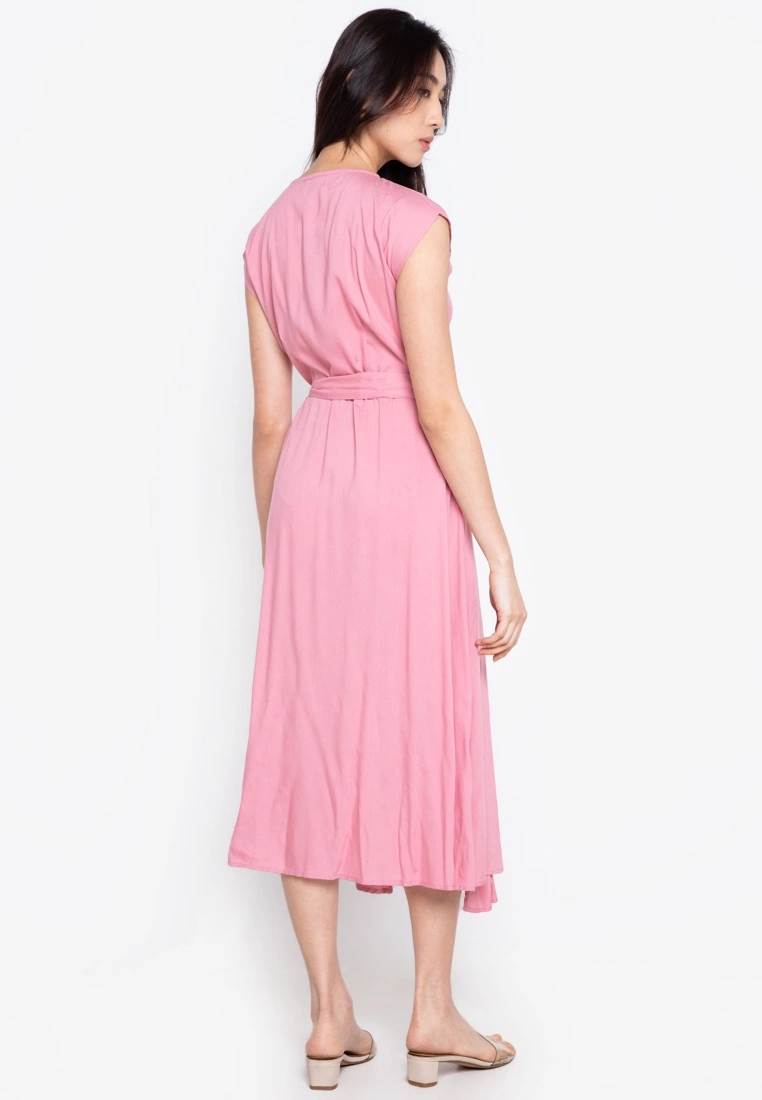 ZALORA BASICS Cap Sleeve Midi Wrap Dress - Billede 2