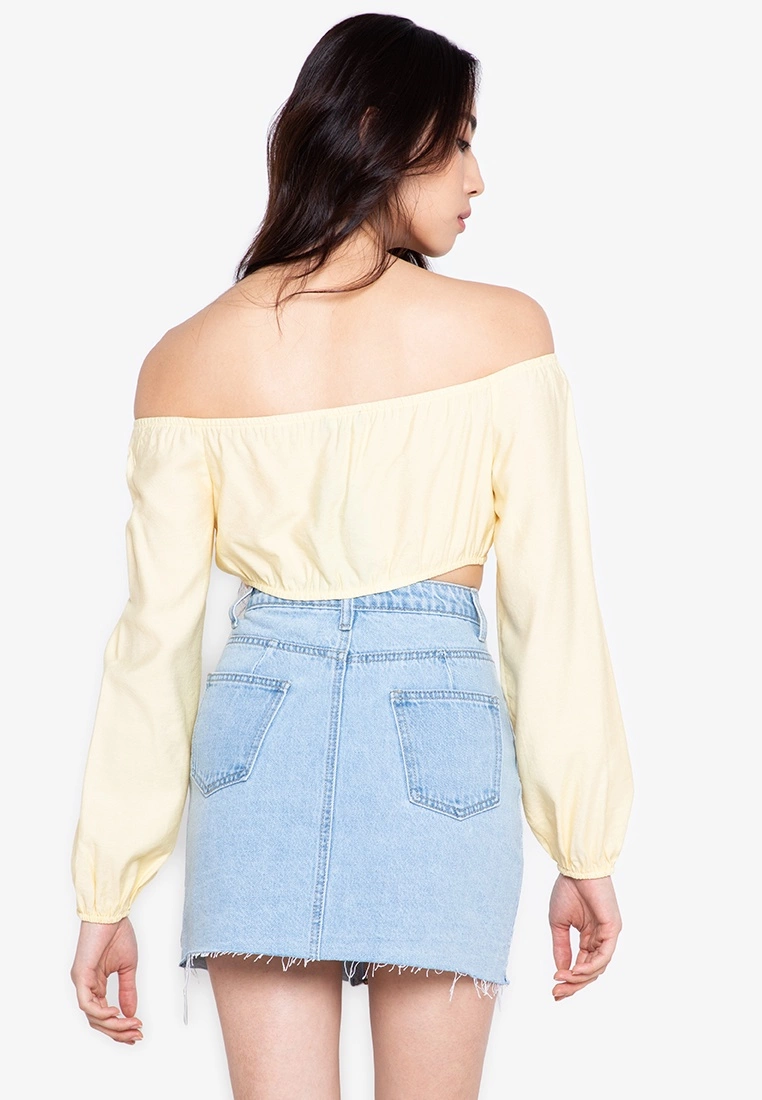 ZALORA BASICS Off Shoulder Cropped Top - Billede 2