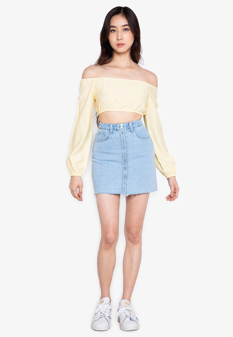 ZALORA BASICS Off Shoulder Cropped Top - Billede 4