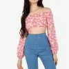 ZALORA BASICS Off Shoulder Cropped Top