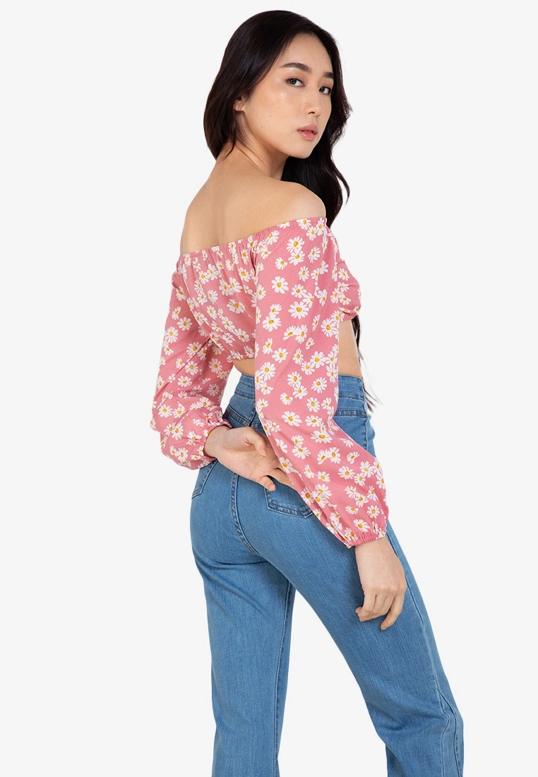 ZALORA BASICS Off Shoulder Cropped Top - Billede 2