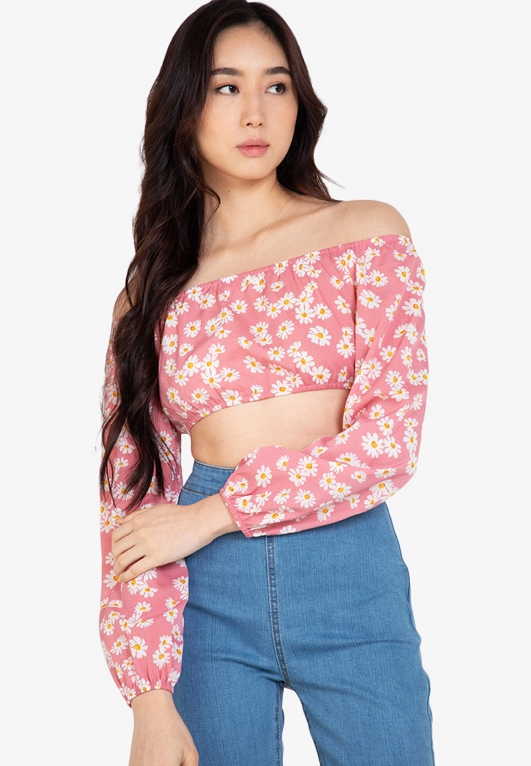 ZALORA BASICS Off Shoulder Cropped Top - Billede 3