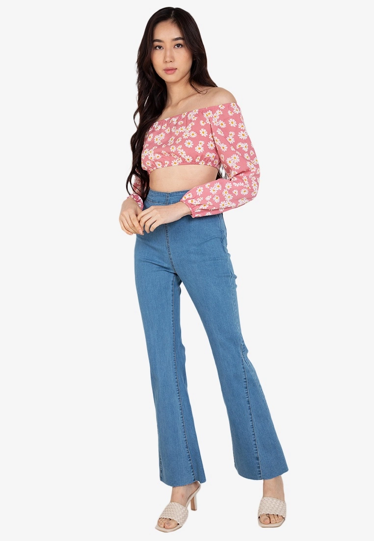 ZALORA BASICS Off Shoulder Cropped Top - Billede 4