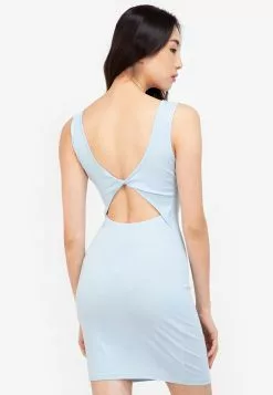 ZALORA BASICS Back Twist Bodycon Dress