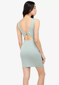 ZALORA BASICS Back Twist Bodycon Dress