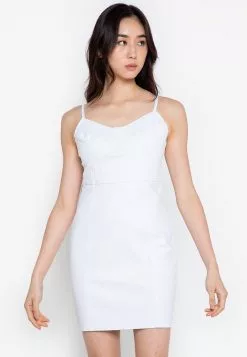 ZALORA BASICS Denim Bustier Cami Bodycon Dress