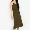 ZALORA BASICS Midi Button Front Dress
