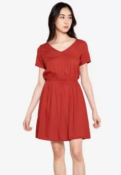 ZALORA BASICS Back Tie Skater Dress