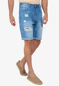 ZALORA BASICS Rolled Cuff Denim Shorts