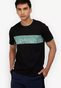 ZALORA BASICS Panelled T-Shirt