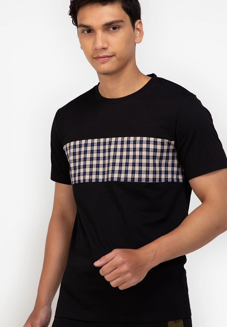 ZALORA BASICS Plaid Panel T-Shirt - Billede 3
