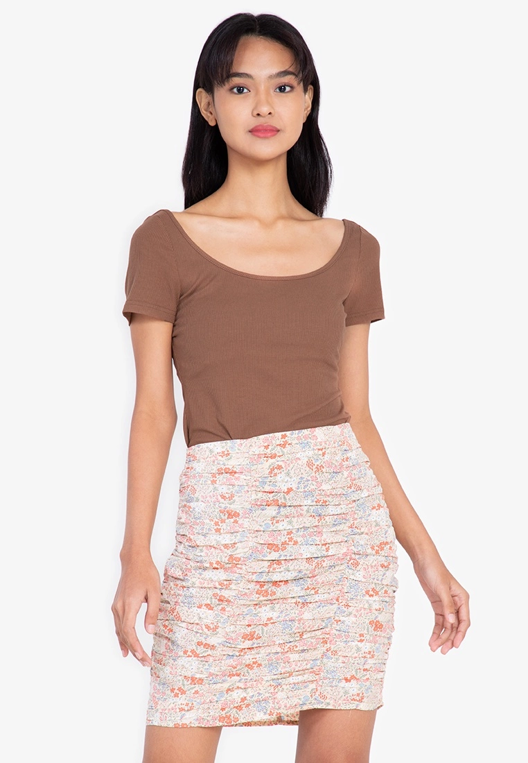 ZALORA BASICS Cap Sleeve Ribbed Top - Billede 5