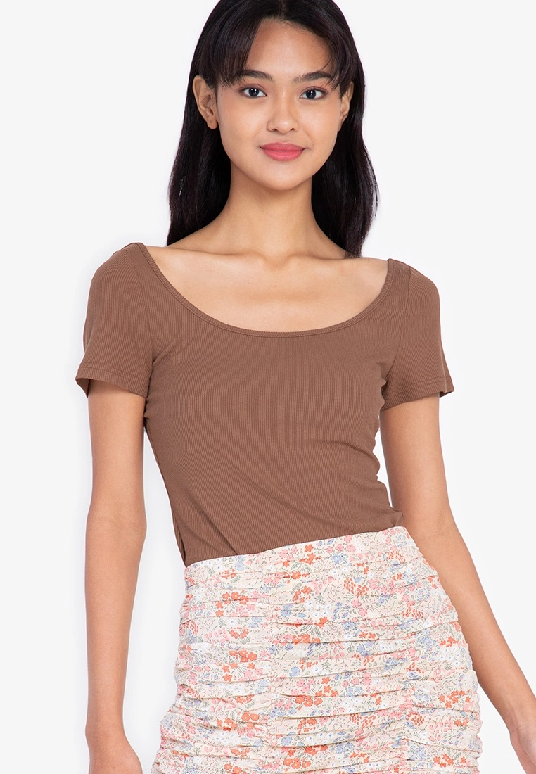 ZALORA BASICS Cap Sleeve Ribbed Top - Billede 7