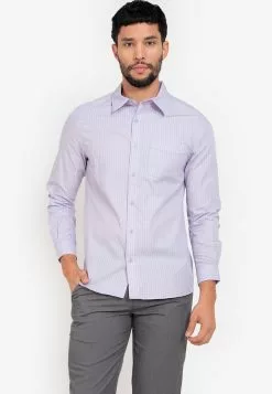 ZALORA BASICS Casual Stripes Shirt