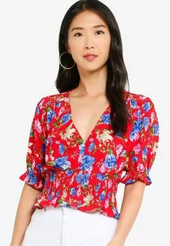 ZALORA BASICS Smocked Detail Top