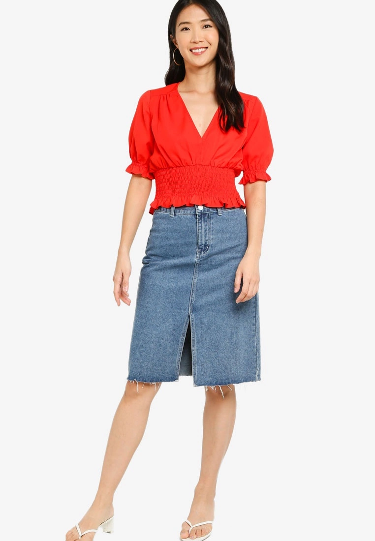 ZALORA BASICS Smocked Detail Top - Billede 4