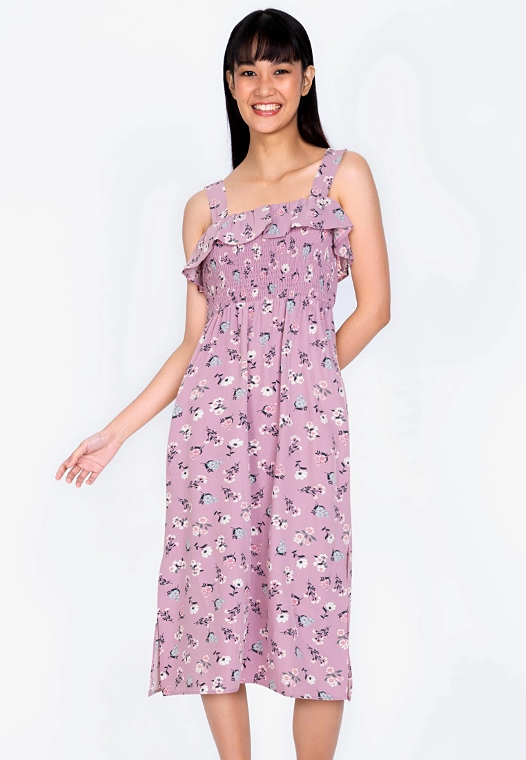 ZALORA BASICS Ruffle Detail Midi Dress - Billede 4