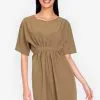 ZALORA BASICS Short Sleeve Dress with Drawstring