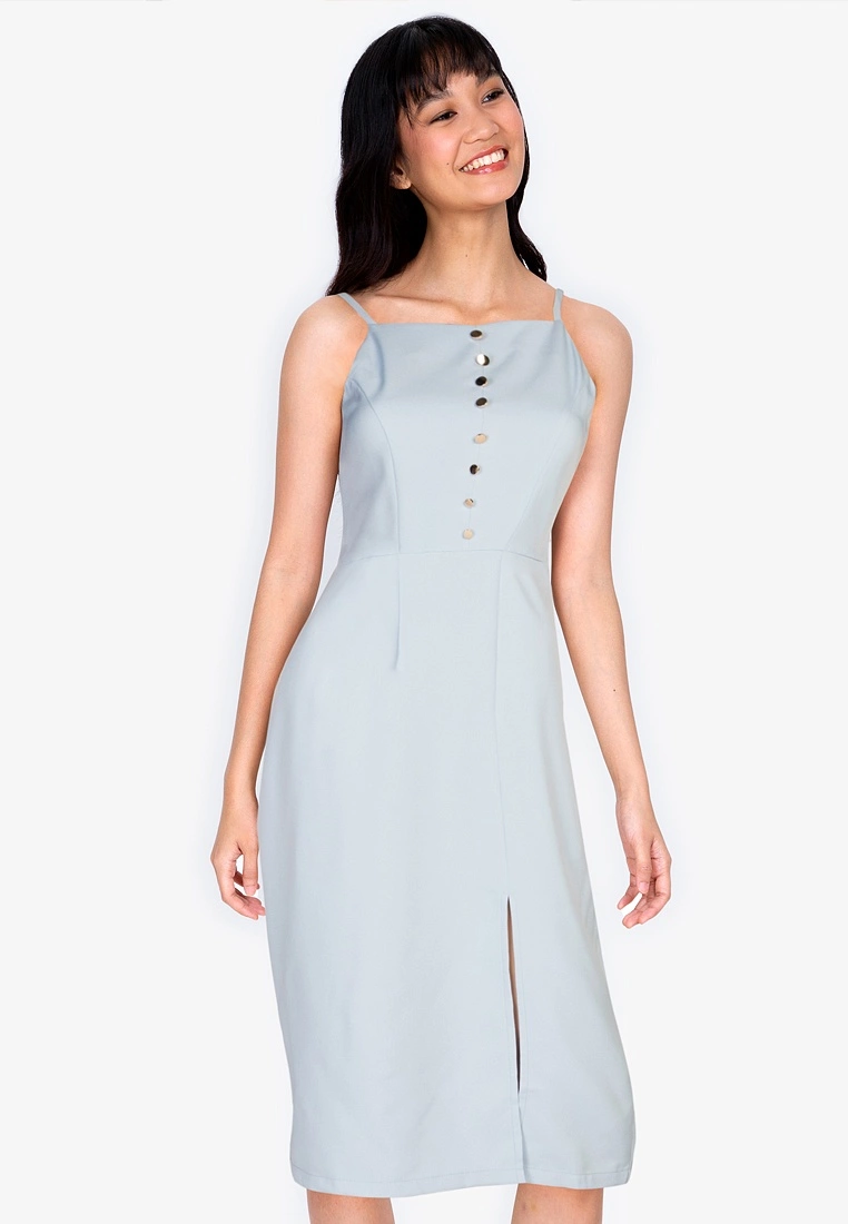 ZALORA BASICS Button Detail Sheath Dress - Billede 4