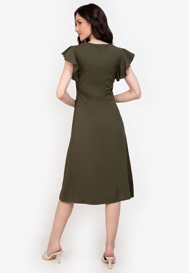 ZALORA BASICS Ruffle Midi Dress - Billede 2